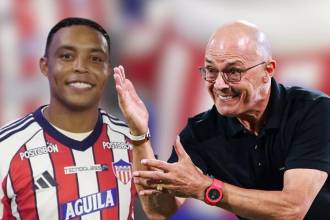 Alfredo Arias (der.) y Luis Fernando Muriel (izq.). FOTO: MANUEL SALDARRIGA Y @JUNIORCLUBSA