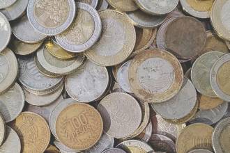 Referencia de monedas colombianas . FOTO: MAURICIO PALACIO