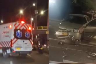 Accidente con 3 motos implicadas (Izq.) y horas más tarde de dos carros (Der.). FOTOS: TOMADAS DE FACEBOOK PRENSA PAISA #LAORIGINAL