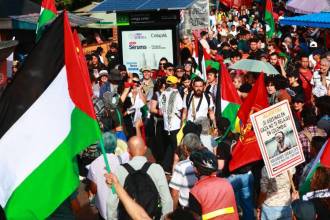 La marcha estuvo acompañada de comparsas y grupos de danzas. /FOTO: MANUEL SALDARRIAGA