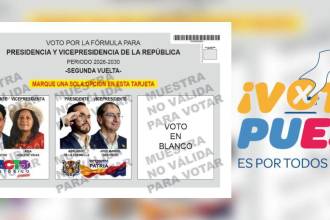 Recuerde que, de no marcar su voto correctamente, este sería anulado. FOTO: REGISTRADURÍA