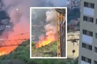 Sucedió en el sector La Pradera, en un punto en donde, según el alcalde, suelen arrojarse residuos de manera ilegal. FOTOS: FACEBOOK COMUNICADOS MEDELLÍN Y VIBRA PAISA