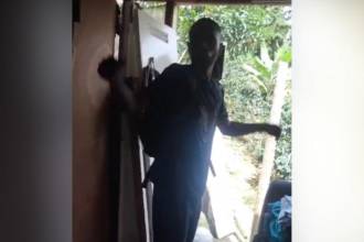 La violenta situación fue registrada en video por la víctima. FOTO: CORTESÍA DENUNCIAS ANTIOQUIA