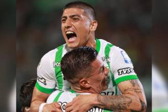 Definición del argentino Juan Francisco Bauzá para abrir el marcador. /FOTO: MANUEL SALDARRIAGA