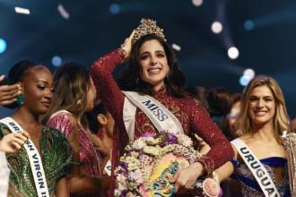 Ella es Fátima Bosch (medio), la nueva Miss Universo 2025. FOTO: INSTAGRAM @missuniverse