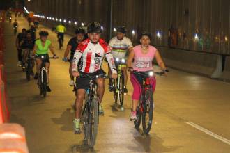 Hace un par de meses se estrenó un nuevo trayecto de ciclovía de 5 kilómetros, con punto de partida en el centro comercial Premium Plaza. FOTO: CORTESÍA ALCALDÍA DE MEDELLÍN.
