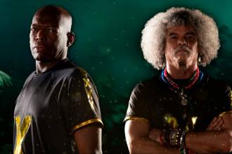 El Tino Asprilla y el Pibe Valderrama. /FOTO: INSTAGRAM @desafiocaracol