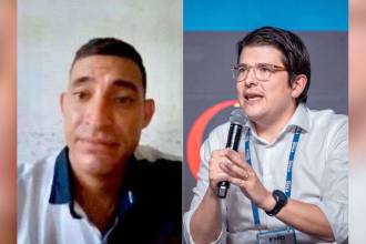 Carlos Eduardo Mora González, el sentenciado, y Miguel Uribe Turbay, la víctima. /FOTOS: CAPTURA DE VIDEO Y COLPRENSA