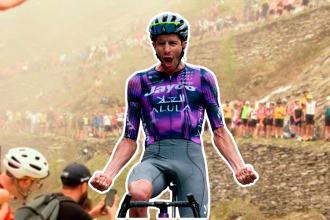 Chris Harper celebró su victoria en la etapa 20 del Giro de Italia. /FOTO: X @FG_labadana.