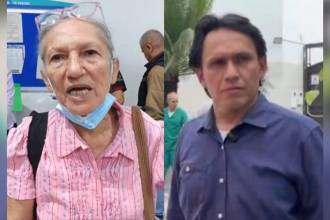 Cecilia Quintero (Q.E.P.D.) y su hijo Edison Rojas. FOTOS: CAPTURA DE VIDEO JORGE EMILIO GONZÁLEZ Y BLU RADIO