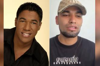 El fallecido Kaleth Morales y Jesús Eduardo Otero Arévalo, quien aseguraba ser su hijo. FOTOS: REDES SOCIALES Y CAPTURA DE VIDEO