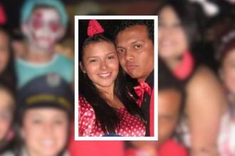 Al fondo, la tan recordada fiesta de Halloween. Al centro, Laura Moreno y Luis Andrés Colmenares. FOTOS: REDES SOCIALES