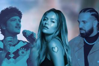 De izquierda a derecha: Bruno Mars, Karol G y Drake, quienes colaboraron con la paisa en su nuevo disco. FOTOS: INSTAGRAM @BRUNOMARS, @KAROLG Y @DRAKE