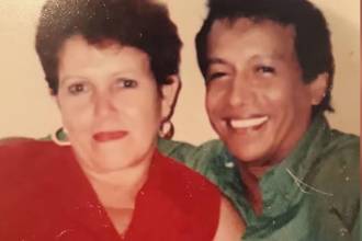 Bertha Rosario Mejía y Diomedes Díaz. FOTO: REDES SOCIALES