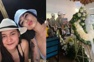 Las primas Angie Manuela y María José fueron despedidas en el cementerio San Pedro. FOTOS: CORTESÍA Y CAPTURA DE VIDEO