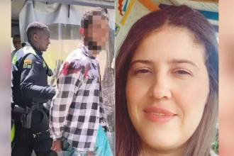 Ángel David González Castro, tras ser capturado, y Luz Viviana Hernández Aguilar. /FOTOS: CORTESÍA