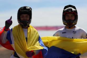 Nicole Foronda (izq.) y Carlos Carmona (der.), campeones suramericanos. FOTO: COC E INSTAGRAM