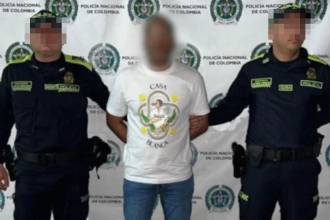 Alias el Cantante fue capturado en vía pública de Medellín. FOTO: CORTESÍA POLICÍA NACIONAL
