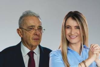 El expresidente Álvaro Uribe Vélez y la senadora Paloma Valencia. FOTOS: COLPRENSA Y X @PALOMAVALENCIAL