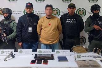 Santiago Valderrama Jiménez, alias Valde, tras ser capturado. /FOTO: CORTESÍA