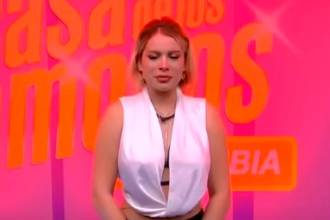 Ornella tras ser eliminada de ‘La casa de los famosos’. /FOTO: CAPTURA DE VIDEO RCN TELEVISIÓN