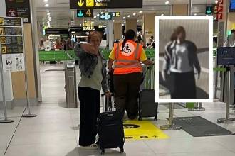 Esta es la última foto de Orlinda en el aeropuerto de Ibiza. La miniatura corresponde al registro de las cámaras de seguridad que siguieron su recorrido. FOTOS: EL MUNDO Y MSN NOTICIAS