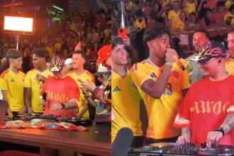 El jugador español Lamine Yamal en la comuna 13, San Javier. FOTO: CAPTURA DE VIDEO REDES SOCIALES