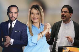 Abelardo De la Espriella, Paloma Valencia e Iván Cepeda. FOTO: COLPRENSA