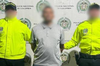 Captura de alias Marcos, presunto cabecilla del Clan del Golfo en el Magdalena Medio. FOTO: POLICÍA NACIONAL 