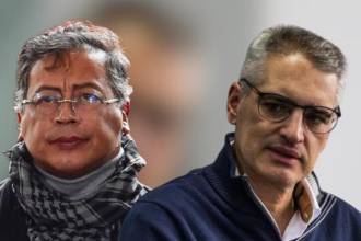 Gustavo Petro, presidente de Colombia; y Andrés Julián Rendón, gobernador de Antioquia. FOTOS: COLPRENSA Y JULIO CÉSAR HERRERA