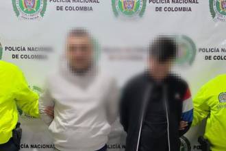 Los capturados fueron ubicados en ciudades de Quindío, Tolima y Cundinamarca. FOTO: CORTESÍA POLICÍA METROPOLITANA