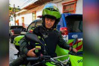 Él era Barbas, el perrito que acompañó a la policía en Concepción, Antioquia. FOTO: CORTESÍA