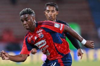 John Montaño ha sido uno de los destacados del DIM este semestre. Fue uno de los refuerzos para este 2026. FOTO: CAMILO SUÁREZ