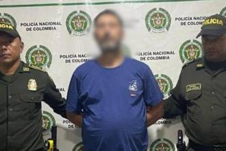 Alias Tiny fue capturado en Coveñas. FOTO: CORTESÍA POLICÍA METROPOLITANA