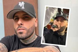El artista iba de camino a una rueda de prensa; algunos seguidores lo acompañaron. FOTOS: INSTAGRAM @NICKYJAM Y CAPTURA DE VIDEO @LARAZONOFICIAL