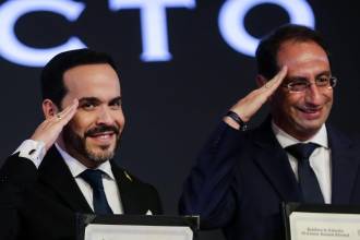 Abelardo de la Espriella, presidente electo de Colombia, y José Manuel Restrepo, vicepresidente electo. FOTO: CATALINA OLAYA - COLPRENSA