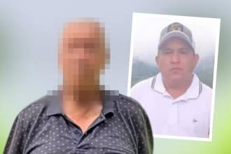 A alias El Abuelo lo vinculan con el asesinato de Ramón Emiro Mieles Álvarez (foto detalle), hallado muerto dentro del baúl de un vehículo particular. FOTOS: POLICÍA METROPOLITANA Y CORTESÍA