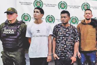 Los cinco adultos implicados en el secuestro fueron capturados por el Gaula Metropolitano. /FOTO: FISCALÍA