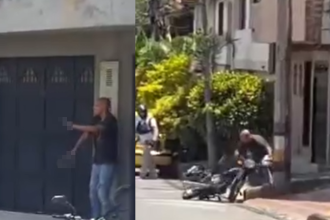 Así registraron en el hecho en el sector de la Floresta. /FOTO: TOMADA DE VIDEO DENUNCIAS ANTIOQUIA