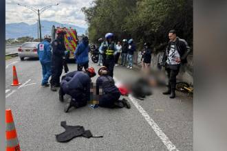 El accidente ocurrió en vía Las Palmas, en Envigado. FOTO: CORTESÍA