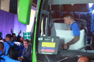 La Selección Colombia arribando al hotel de concentración en Guadalajara, México. FOTO: TOMADA DE X @DIARIO_CAMBIO