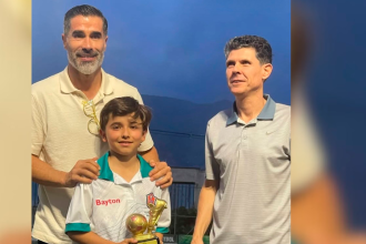 Él es Pascual Ángel hijo del exfutbolista Juan Pablo Ángel. /FOTO: INSTAGRAM @cdestudiantil