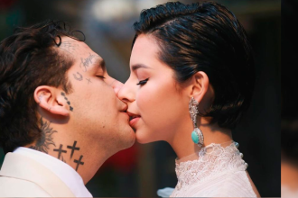 Christian Nodal y Ángela Aguilar el día de su boda. /FOTO: INSTAGRAM @nodal