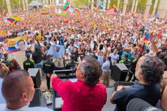 Así fue el evento del 1.° de mayo en Medellín. FOTO: TOMADA DE X @gustavopetro