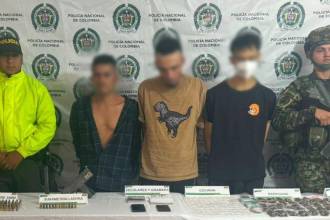 Los elementos incautados fueron puestos a disposición de la autoridad competente. FOTO: POLICÍA NACIONAL