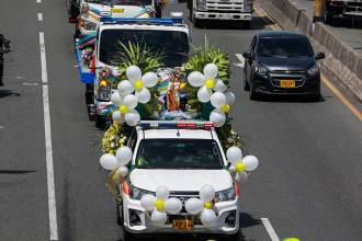 Caravana por la Virgen del Carmen en Medellín. FOTO: ARCHIVO - MANUEL SALDARRIAGA QUINTERO