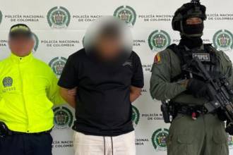 Captura de alias Cali, presunto jefe financiero del Clan del Golfo. FOTO: POLICÍA ANTIOQUIA