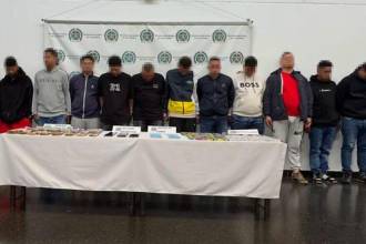 Entre los hombres se encontrarían cuatro de los cabecillas. FOTO: ALCALDÍA DE MEDELLÍN