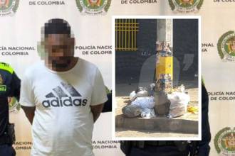 El presunto responsable del homicidio y el lugar donde encontraron el cuerpo (detalle). FOTOS: POLICÍA METROPOLITANA Y GUILLERMO OSPINA MUÑOZ