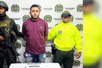 Capturado alias Moga, señalado de coordinar homicidios en el suroeste antioqueño. FOTO: POLICÍA ANTIOQUIA